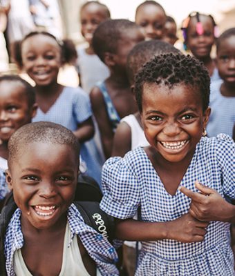 Groep kinderen uit Togo.