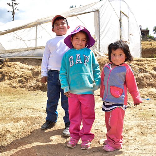 Een groepje kinderen uit een Compassion-project in Mexico.