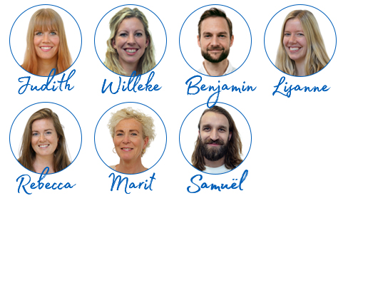 Medewerkers van de klantenservice van Compassion Nederland.